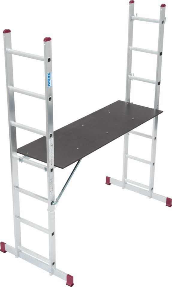 KRAUSE Corda Schiebeleiter, 2x7 Sprossen, rutschhemmend und vielseitig einsetzbar