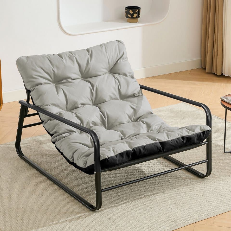 HomeMiYN Loungesessel, 2er Set mit Wendekissen, für Kinder und Erwachsene, ideal für Garten und Wohnzimmer