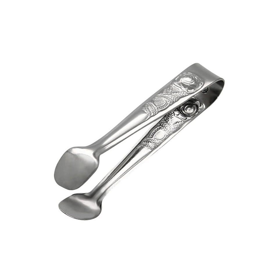 GRÄWE Zuckerzange, Edelstahl, Rosendekor