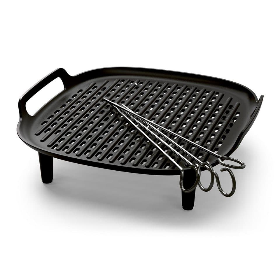 Philips Grillrost HD9926/00 für Airfryer 3.2-4.2L, inkl. 4 Spieße, spülmaschinenfest